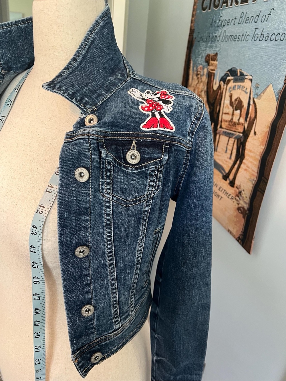 Arizona Jean Company Blue Denim Jacket with Red Minnie Patch